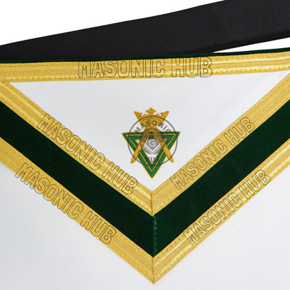 Handcrafted Allied Masonic Degrees (AMD) Sovereign Master Apron – Gold Fringe