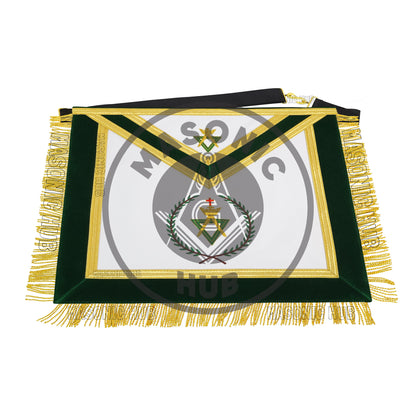 Handcrafted Allied Masonic Degrees (AMD) Sovereign Master Apron – Gold Fringe
