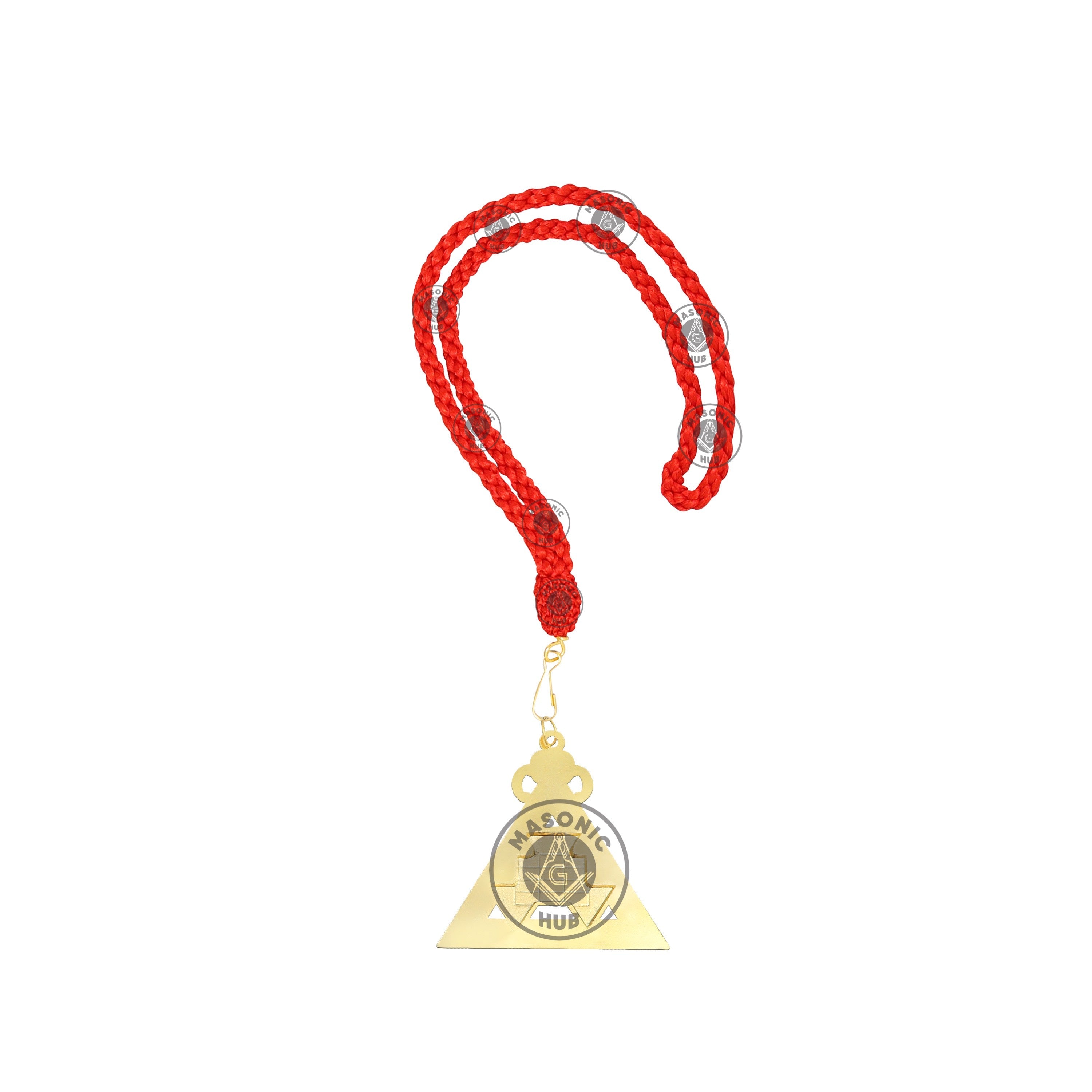 Masonic Mason neck Red Cord With Past High Priest Jewel - Royal Arch Masonic Hub