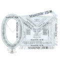 White Lambskin Masonic Past Master Apron Grapes & Veil Edge + Chain Collar Jewel My Store