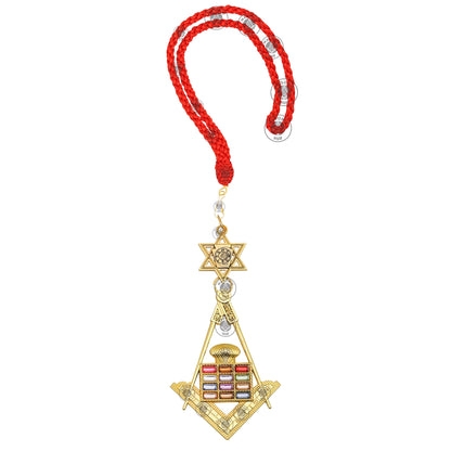 Masonic Mason Jewel neck cord Without Jewel Red- Royal Arch