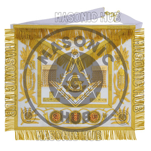 Masonic Regalia Grand Lodge Past Master 100% Lambskin Apron With Collar & Cuff Masonic Hub