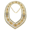 Masonic Past Master Chain Collar White Velvet w/ Rhinestone Edges Masonic Hub