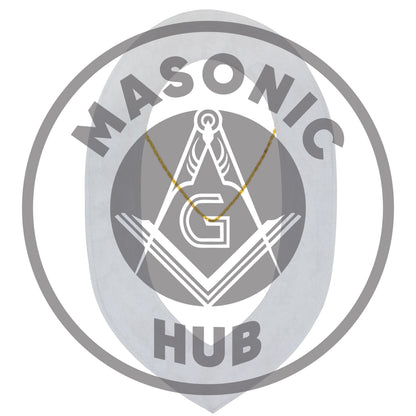 Masonic Past Master Chain Collar White Velvet w/ Rhinestone Edges