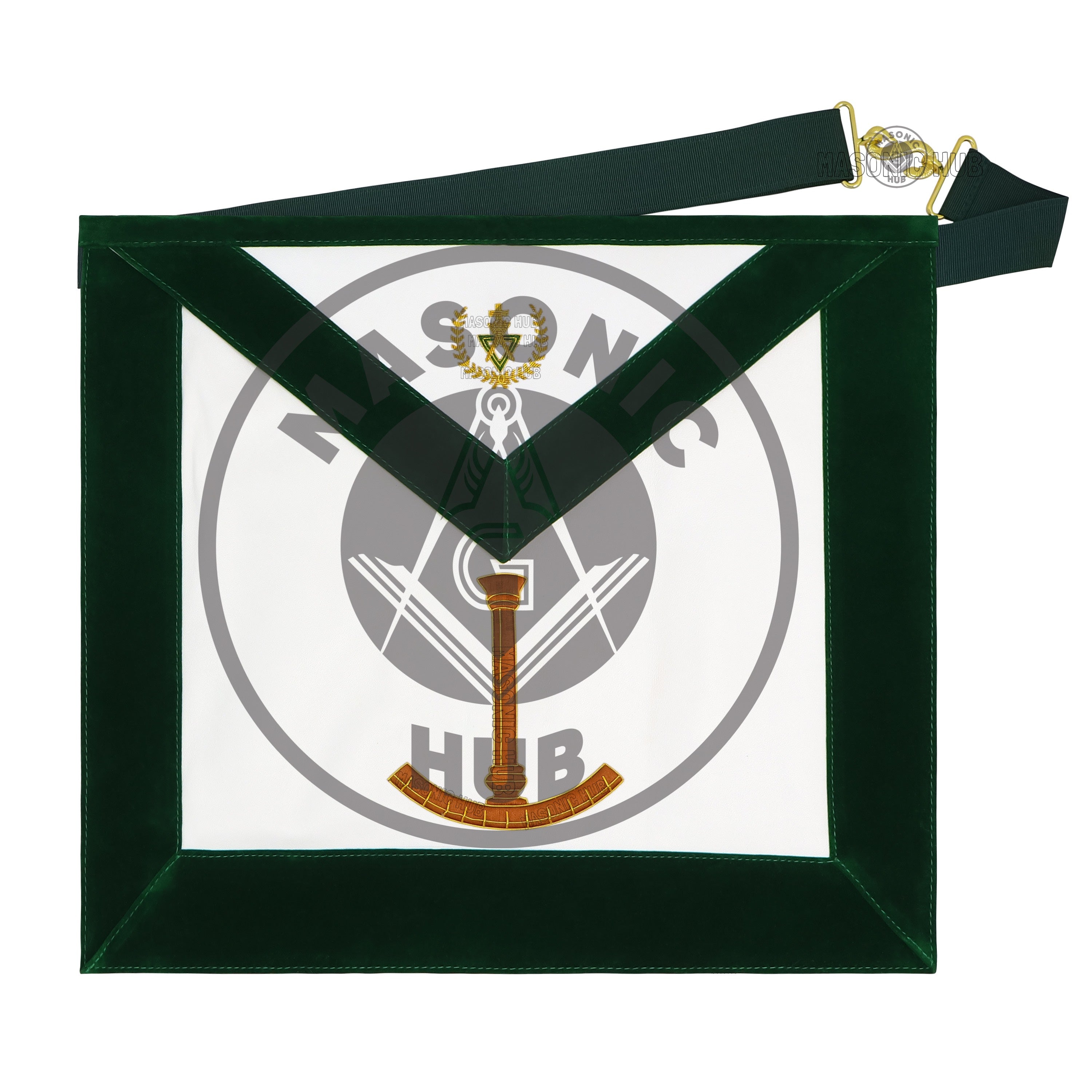 Grand Superintendent Allied Masonic Degrees Apron – Dark Green Velvet & Lambskin Masonic Hub
