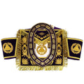 Masonic Regalia Deputy Grand Master 100% Lambskin Apron with Chain Collar &amp; Cuffs Masonic Hub
