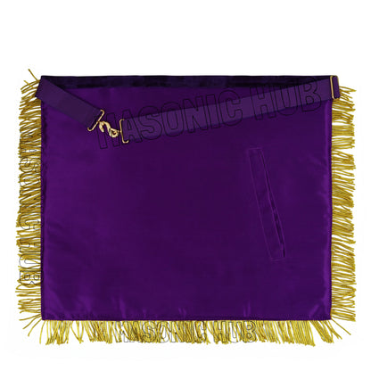 Masonic Regalia Deputy Grand Master 100% Lambskin Apron with Chain Collar &amp; Cuffs
