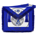 Masonic Master Mason Blue Lodge Apron – Machine Embroidered Square Compass G Blue Fringes On Premium Faux Leather Masonic Hub