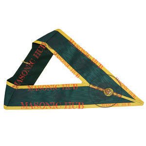 Allied Masonic Degrees Grand Council Collar – Elected Officer Regalia – Green & Gold Masonic Hub
