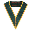 Allied Masonic Degrees Grand Council Collar – Elected Officer Regalia – Green & Gold Masonic Hub