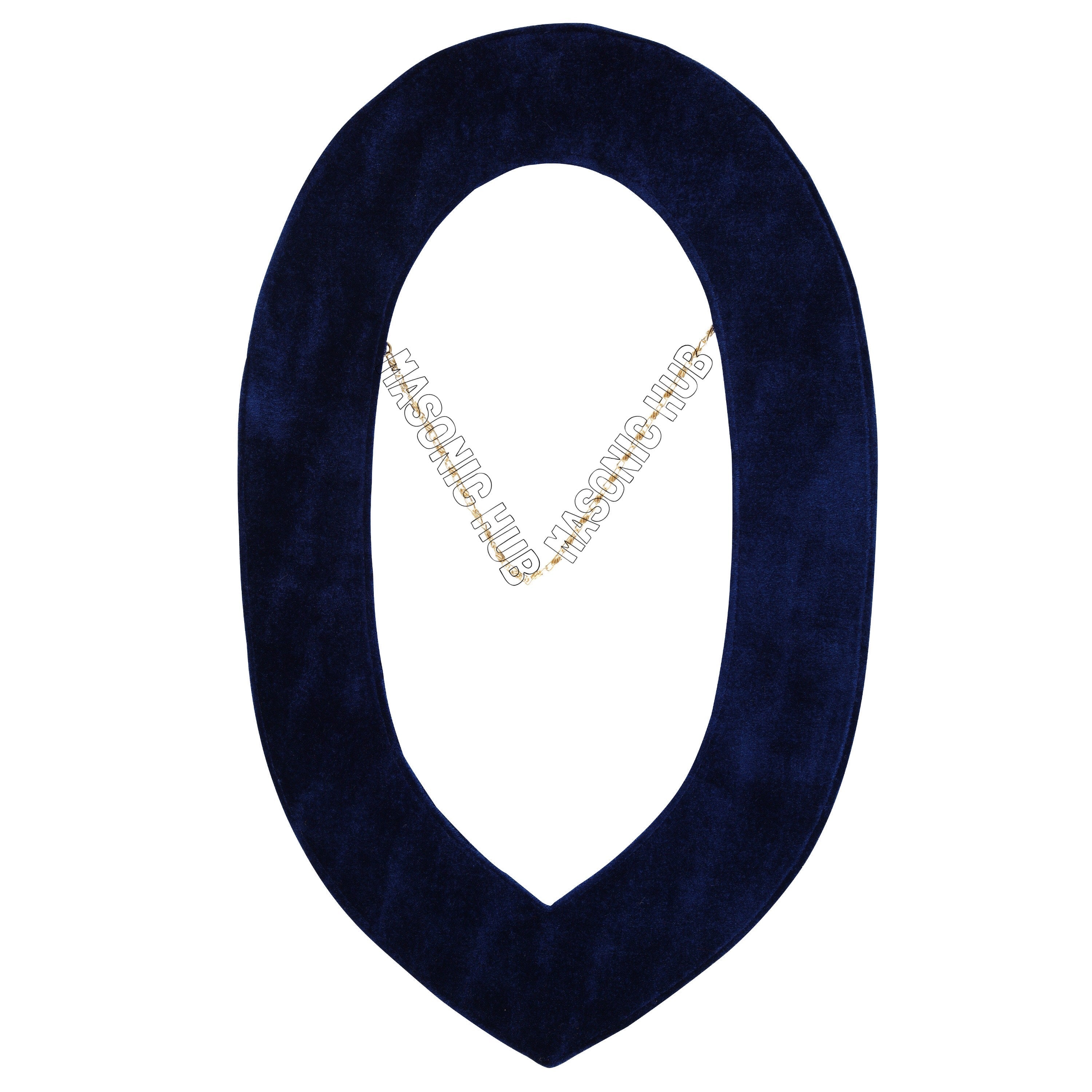 Masonic Regalia Blue Lodge Treasurer Apron &amp; Chain Collar with Jewel Masonic Hub