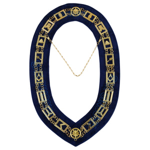 Masonic Regalia Blue Lodge Chaplain Apron & Chain Collar with Free Jewel Masonic Hub