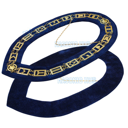Masonic Blue Lodge Officer Working Tools Set (12) – Chain Collars + FREE Jewels – Complete Regalia Lot