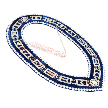 Masonic Blue Lodge Working Tools Masonic Chain Collar with Rhinestones