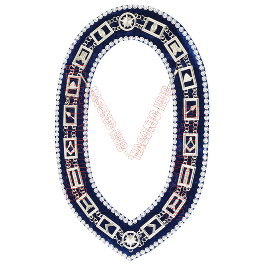 Masonic Blue Lodge Working Tools Masonic Chain Collar with Rhinestones