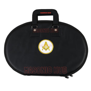 Masonic Square & Compass Chain Collar Case Soft Padded Lining + Hand Made Logo Masonic Hub