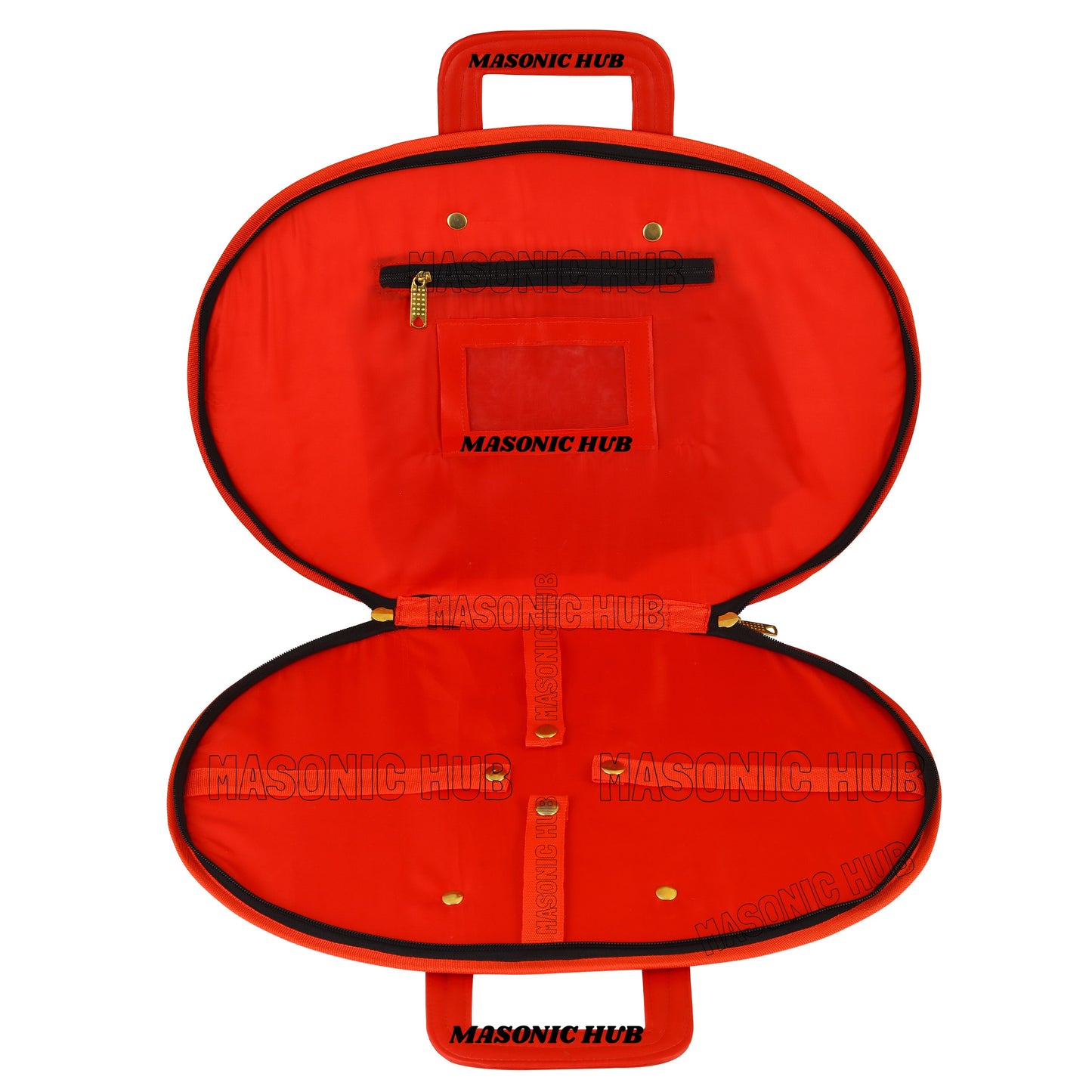 Masonic Heroines of Jericho Women's Chain Collar Case, Soft Padded Lining [RED]