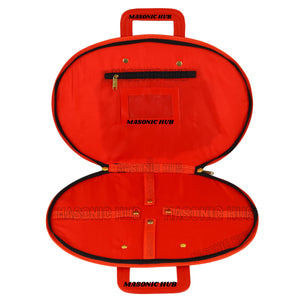 Masonic Heroines of Jericho Women's Chain Collar Case, Soft Padded Lining [RED] Masonic Hub