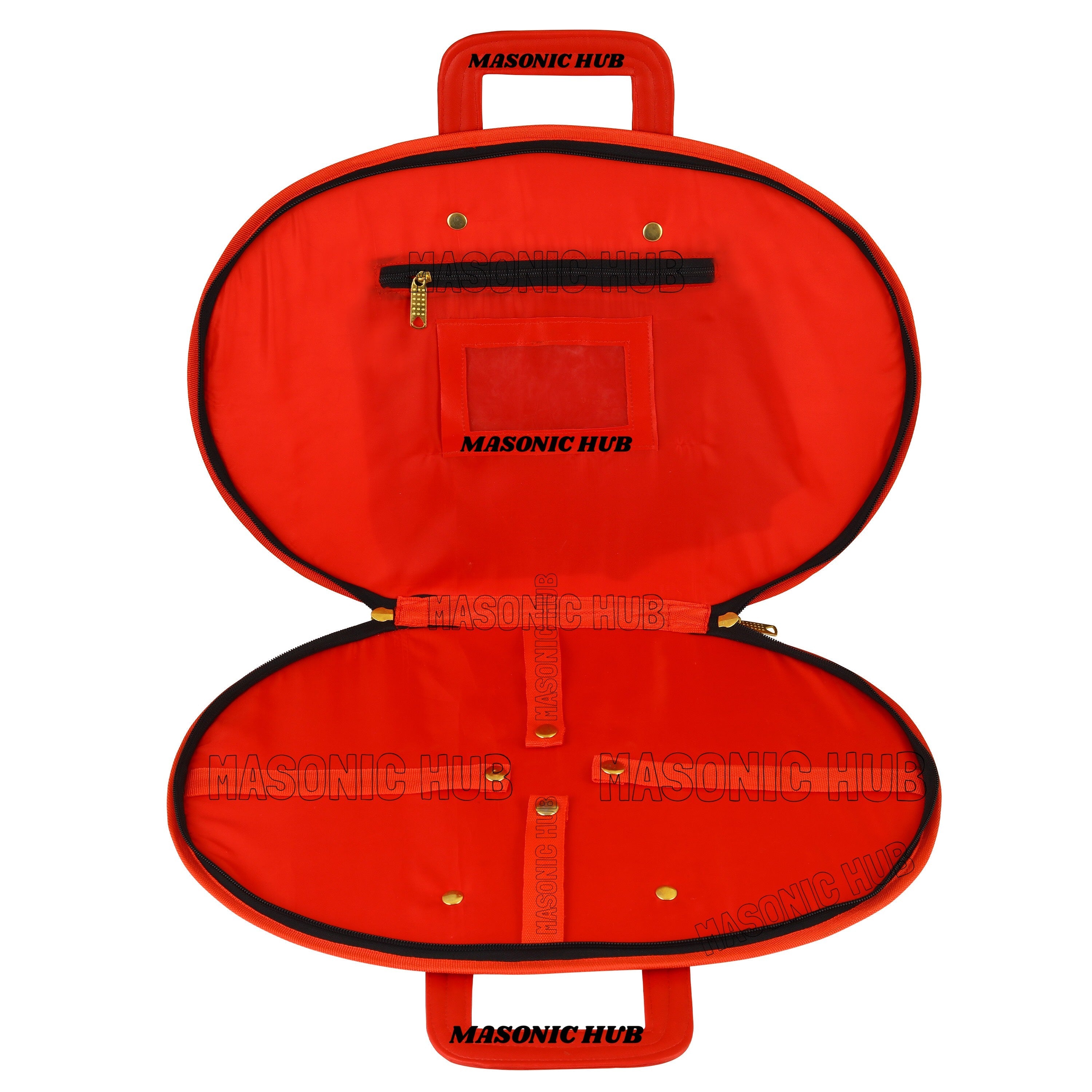 Masonic Heroines of Jericho Women's Chain Collar Case, Soft Padded Lining [RED] Masonic Hub