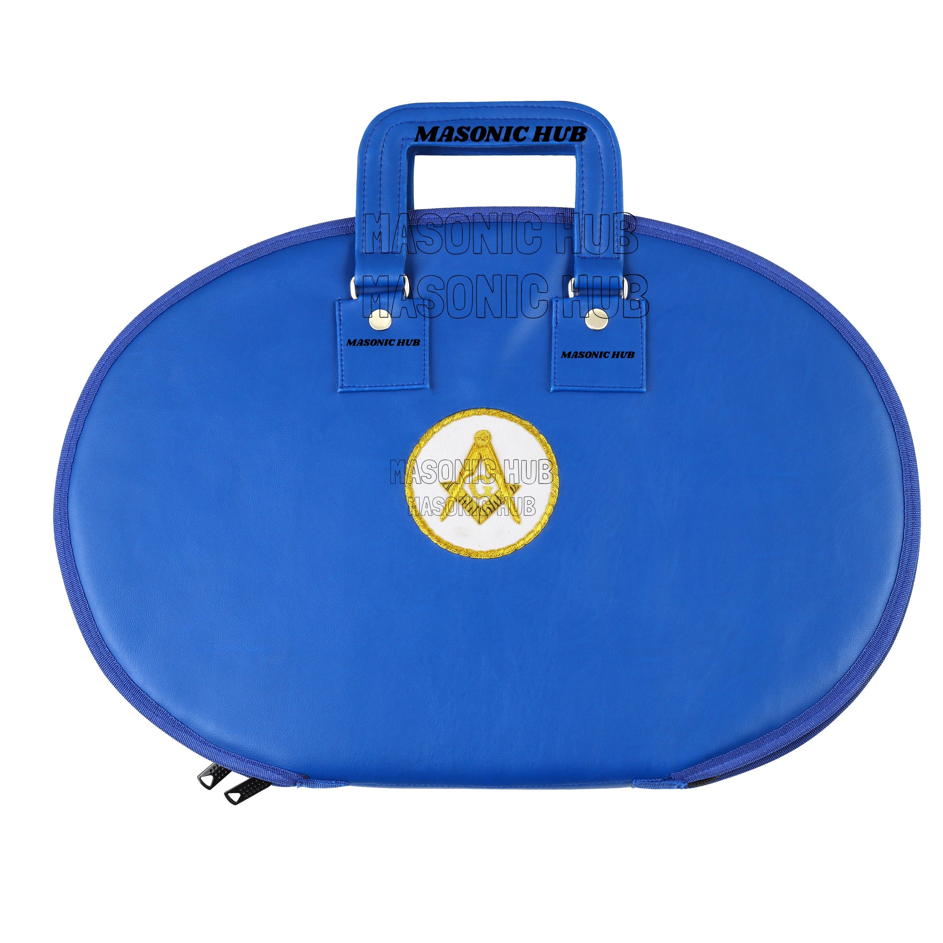 Masonic Square & Compass Chain Collar Case Soft Padded Lining + Hand Made Logo Masonic Hub