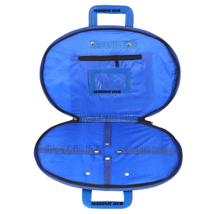 Masonic Square & Compass Chain Collar Case Soft Padded Lining + Hand Made Logo