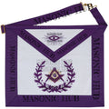 Master Mason Lambskin Apron with G Logo, Radiant Sunburst, and Laurel Wreath My Store