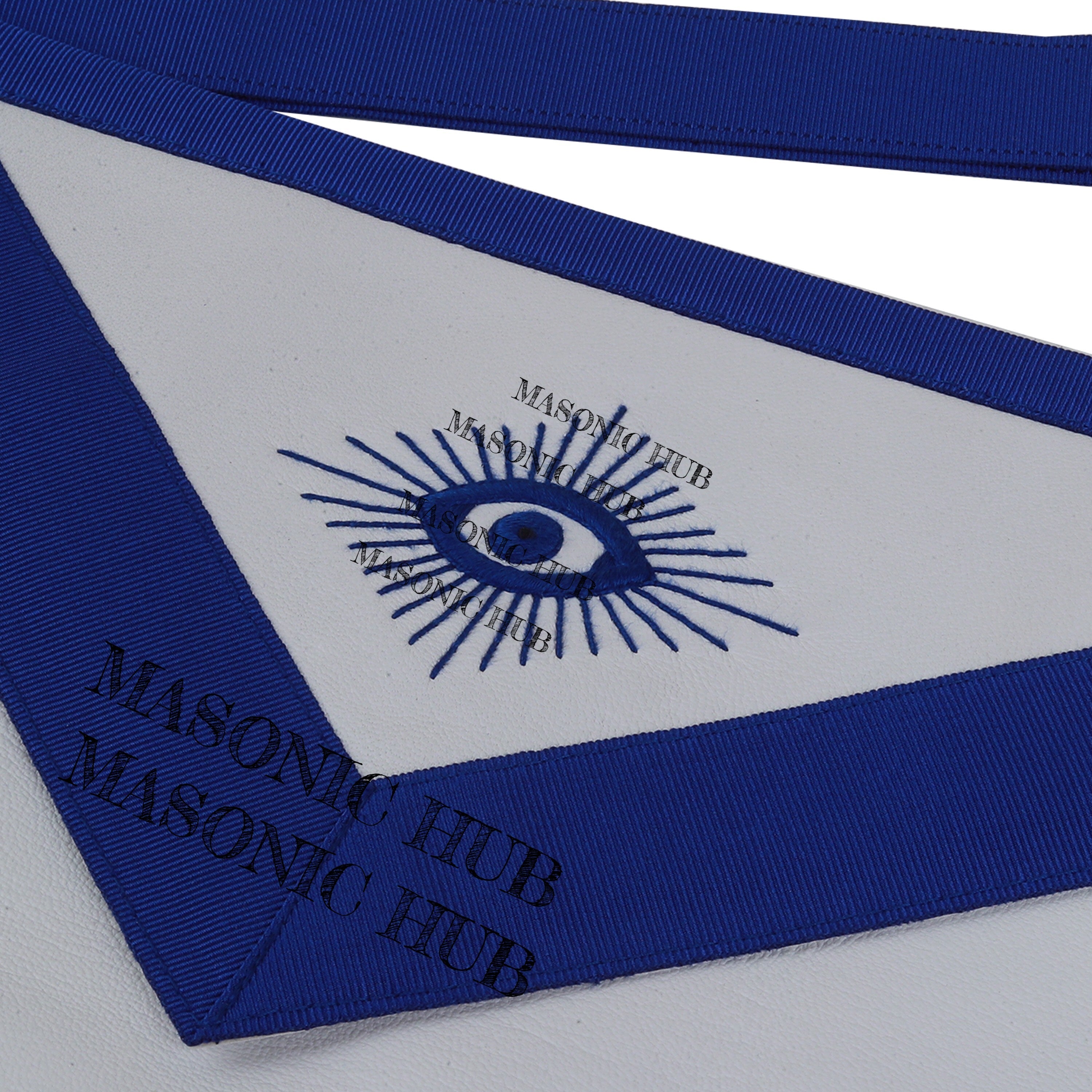 Masonic Master Mason Apron with Blue and Gold Shield Emblem – Freemason Regalia My Store