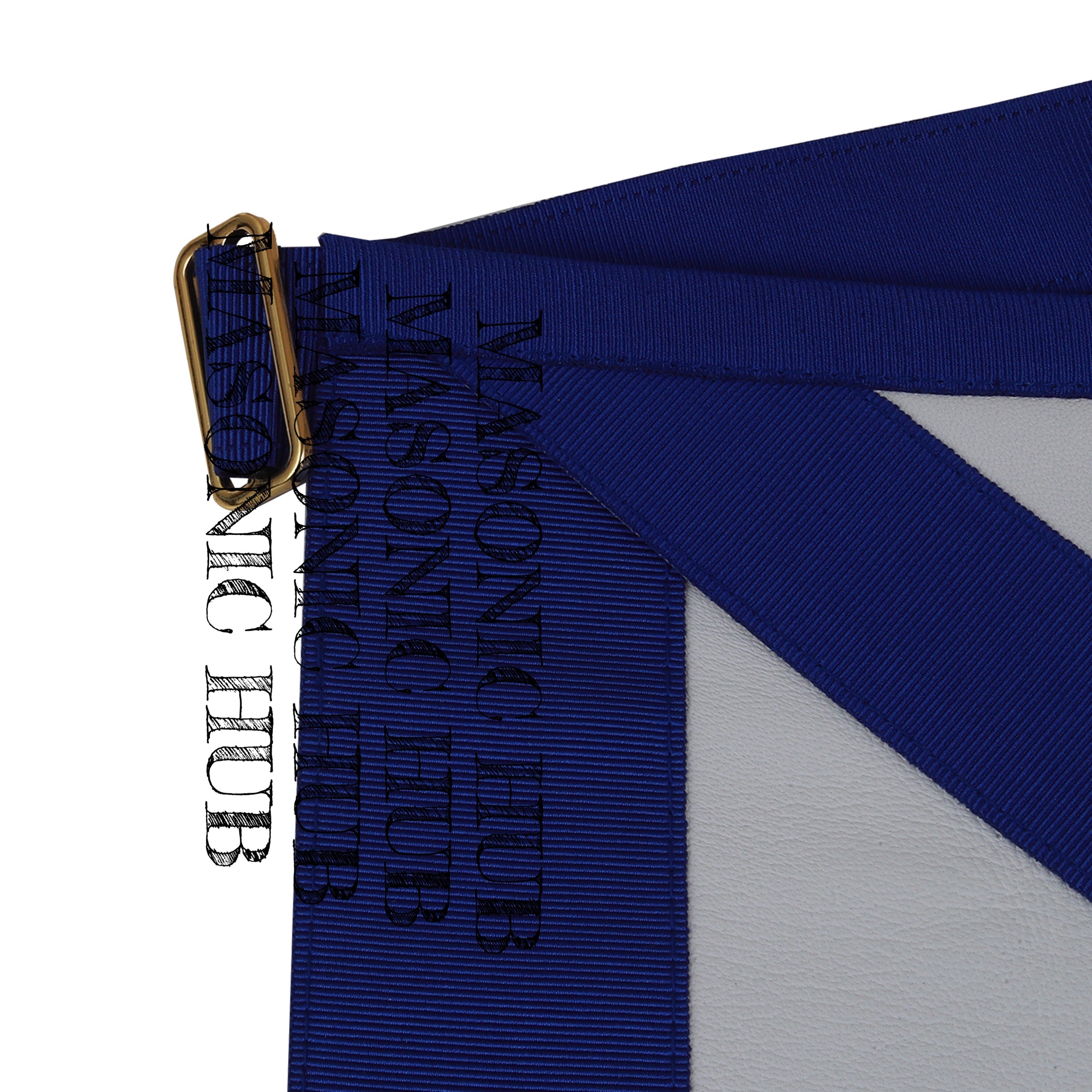 Masonic Master Mason Apron with Blue and Gold Shield Emblem – Freemason Regalia My Store