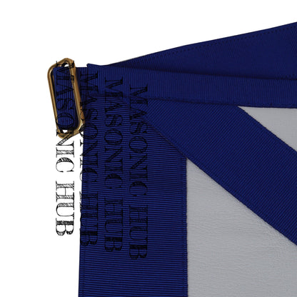 Masonic Master Mason Apron with Blue and Gold Shield Emblem – Freemason Regalia
