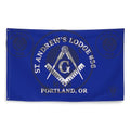 Freemason Custom Banner – Square & Compass Lodge Flag with Name - Location Masonic Hub