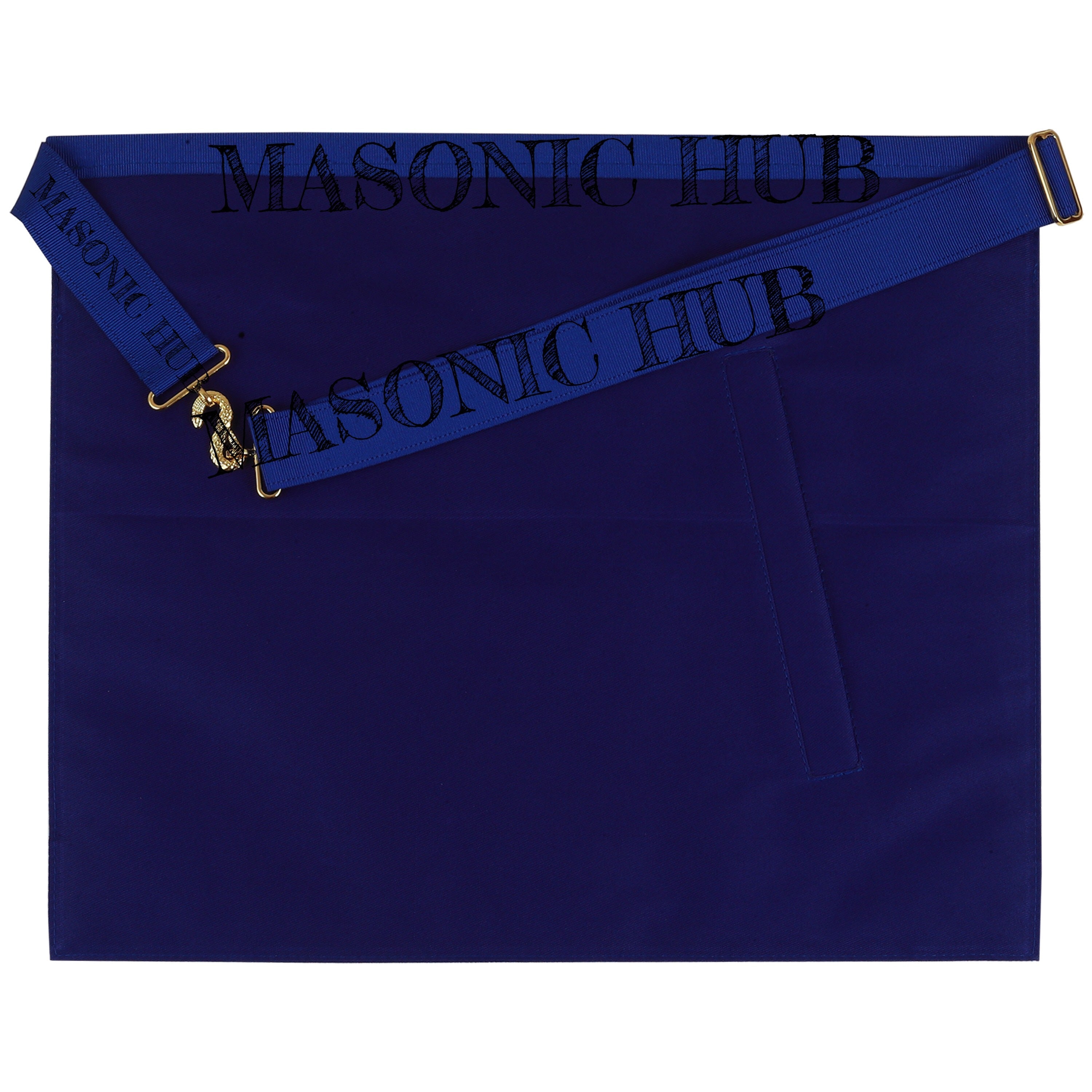 Masonic Master Mason Apron with Blue and Gold Shield Emblem – Freemason Regalia My Store