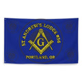 Freemason Custom Banner – Square & Compass Lodge Flag with Name - Location Masonic Hub