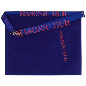 Master Mason Apron with Sequined All-Seeing Eye Emblem – Blue & White Masonic My Store