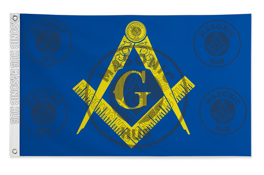 Master Mason Blue Lodge Flag – Custom Square & Compass Banner