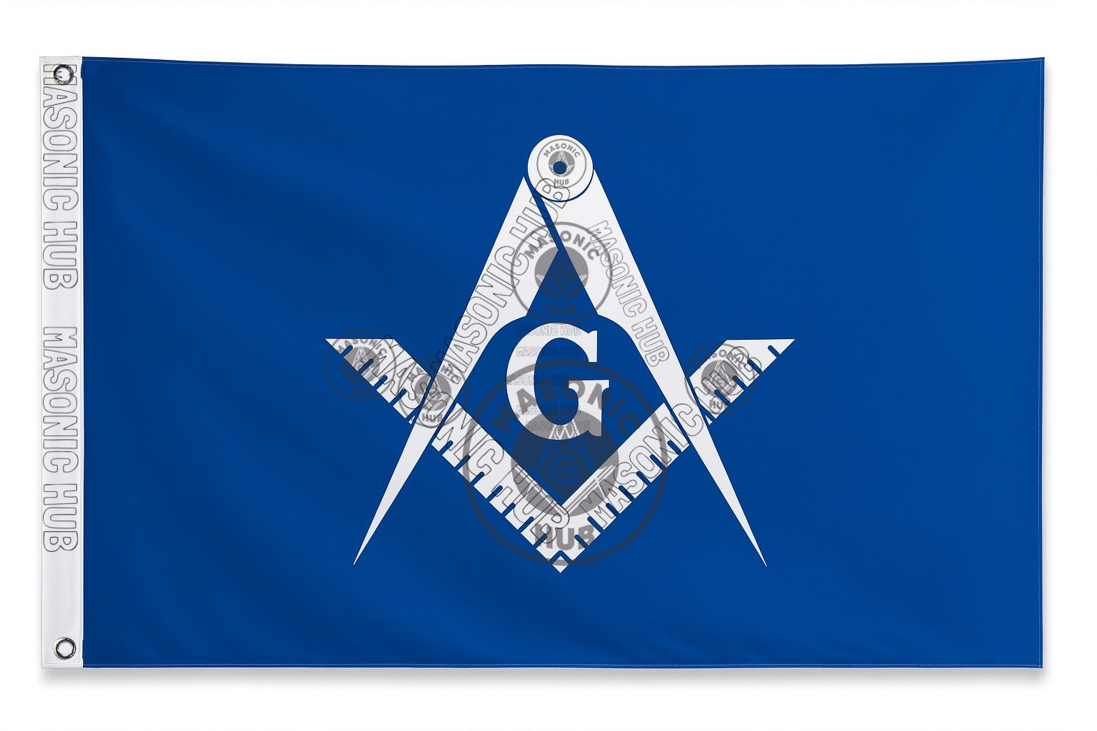 Master Mason Blue Lodge Flag – Custom Square & Compass Banner – Masonic Hub