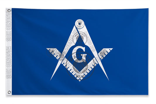 Master Mason Blue Lodge Flag – Custom Square & Compass Banner