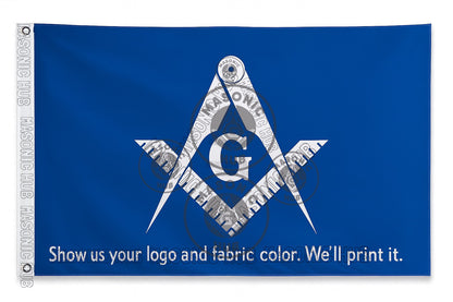 Master Mason Blue Lodge Flag – Custom Square & Compass Banner