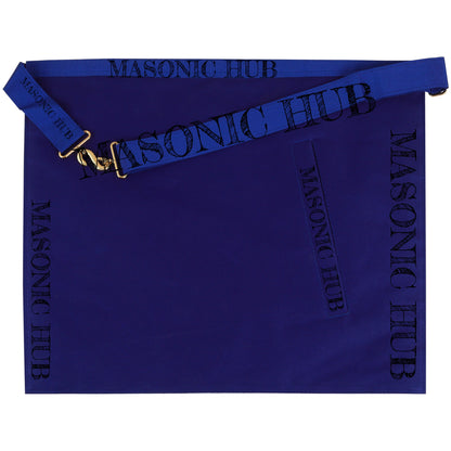 Masonic Master Mason Lambskin Apron with G Logo, Radiant Sunburst, and Laurel Wreath