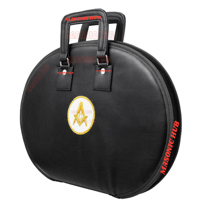 Masonic Square & Compass Chain Collar Case Soft Padded Lining + Hand Made Logo