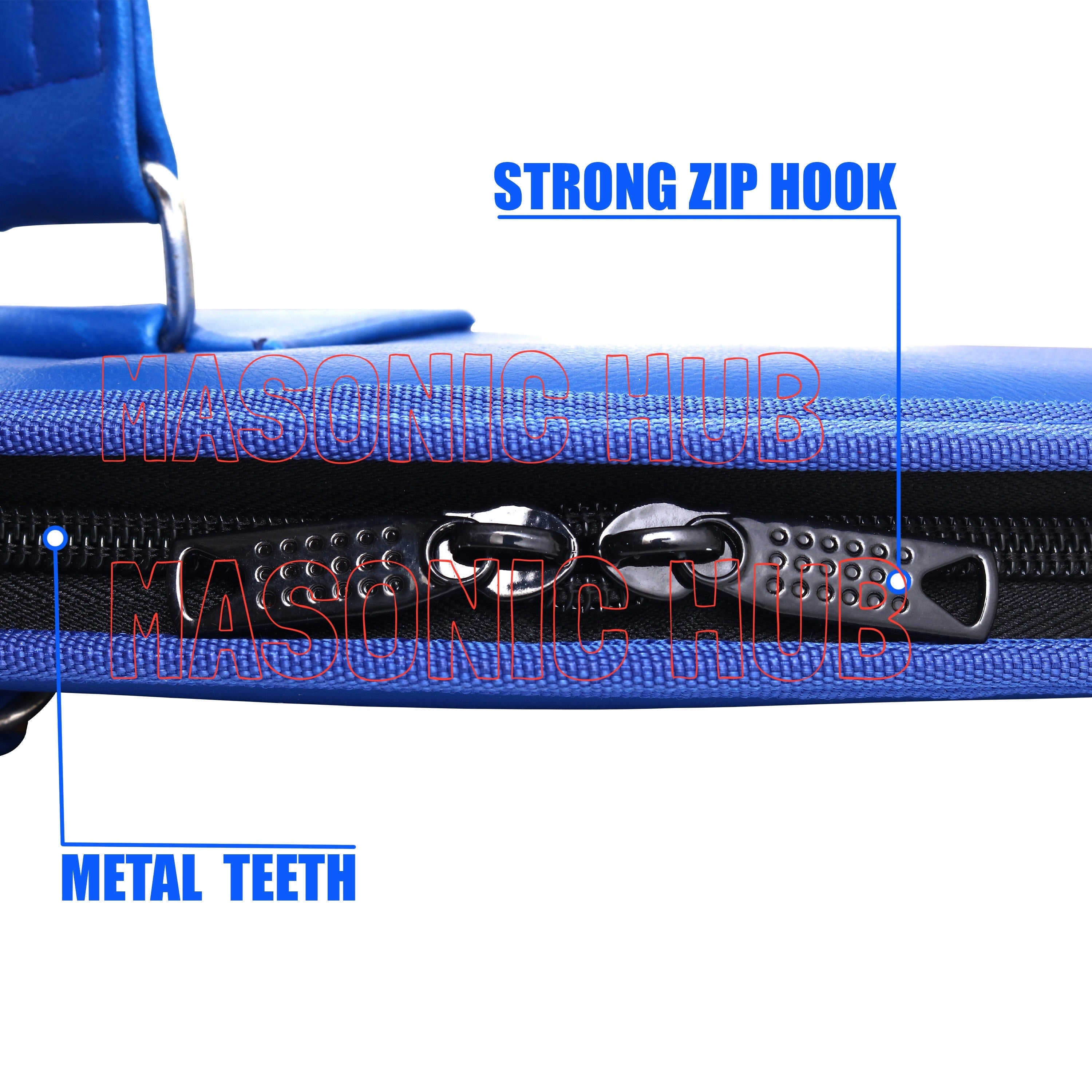 Masonic Square & Compass Chain Collar Case Soft Padded Lining + Hand Made Logo Masonic Hub
