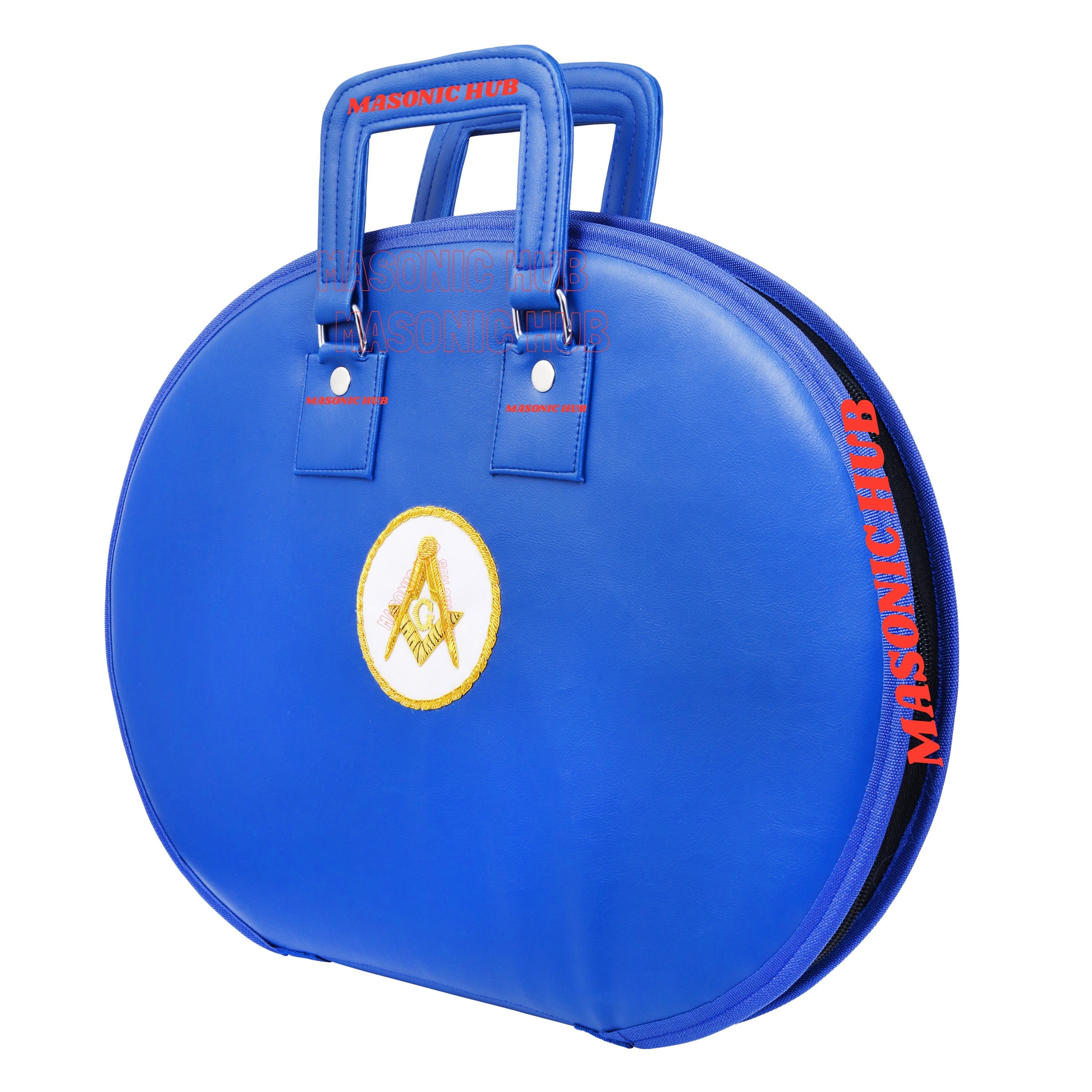 Masonic Square & Compass Chain Collar Case Soft Padded Lining + Hand Made Logo Masonic Hub