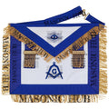 Masonic Master Mason Lambskin Apron with All-Seeing Eye Emblem Gold Mylar Fringe My Store