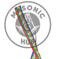 Reversible OES Sash with Hand-Embroidered Logo – Double-Sided Design with Amaranth Emblem & Gold Fringe Tassel Masonic Hub