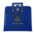 Custom Masonic Apron Case with Machine-Embroidered Square & Compass – Personalized with Name and Lodge Masonic Hub