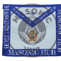 Custom DeMolay Masonic Apron – Hand-Embroidered on 100% Lambskin with State Outline & All-Seeing Eye Masonic Hub
