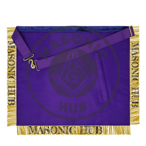 Grand Lodge Officer Aprons Set of 12 – Freemason Lambskin Regalia with Gold Bullion Hand Embroidery, Chain Collars, Jewels & Cuffs Masonic Hub