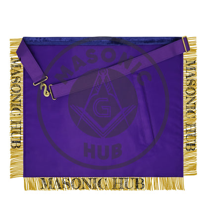 Grand Lodge Officer Aprons Set of 12 – Freemason Lambskin Regalia with Gold Bullion Hand Embroidery, Chain Collars, Jewels & Cuffs