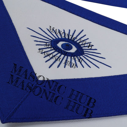 Masonic Master Mason Apron Lambskin Blue Silk Wreath & Grapes Freemason Regalia