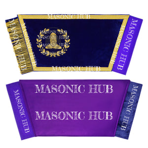 Masonic Grand Lodge Senior Warden Cuffs Set – Hand Embroidered Gold Bullion Masonic Hub
