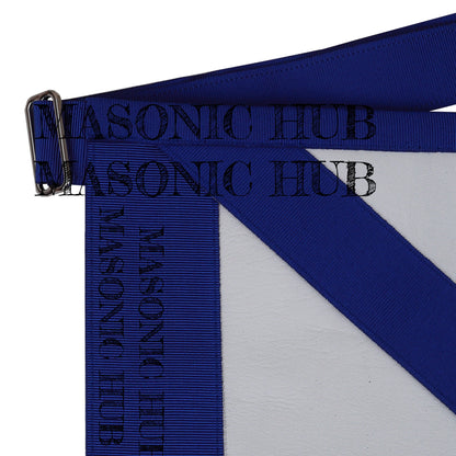 Masonic Master Mason Apron Lambskin Blue Silk Wreath & Grapes Freemason Regalia